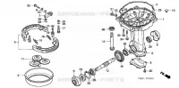 CARTER DEMULTIPLICATEUR / ARBRE A DENT pour Honda F405K1