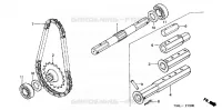ARBRE DE ROUE / CHAINE SECONDAIRE pour Honda F420K2