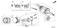 PISTON   VILEBREQUIN pour Honda F510K6
