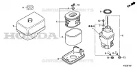 FILTRE A AIR  (2) pour Honda WT30XK4