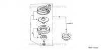 KIT EMBRAYAGE FREIN A LAME pour Honda HRD536K2