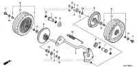 ROUE ARRIERE  (2) pour Honda HRX476C2
