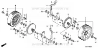 ROUE ARRIERE pour Honda HRX537C6