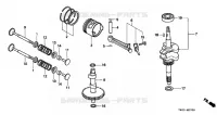 PISTON   VILEBREQUIN pour Honda HP250K2