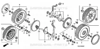 ROUE ARRIERE  (1) pour Honda HRB536C