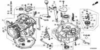 CORPS DE CYLINDRE / CARTER D'HUILE pour Honda HSS1380I