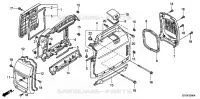 GAINE DE PROTECTION AVANT / COUVERCLE LATERAL / COUVERCLE ARRIERE pour Honda EU20I