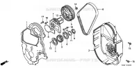 POMPE A EAU / COUVERCLE DE DISTRIBUTION  (HS1340Z) pour Honda HS1340Z