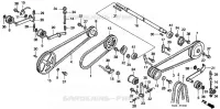 POULIE D'ENTRAINEMENT  (HS1340Z) pour Honda HS1340Z