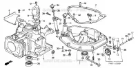 CARTER D'HUILE / CORPS DE CYLINDRE pour Honda F405