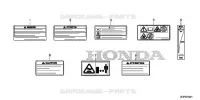 PIECES DIVERSES  (ETIQUETTE) pour Honda GX630RH