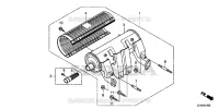 TROUSSE DE POT D'ECHAPPEMENT  (HAUT D.) pour Honda GX800IRH